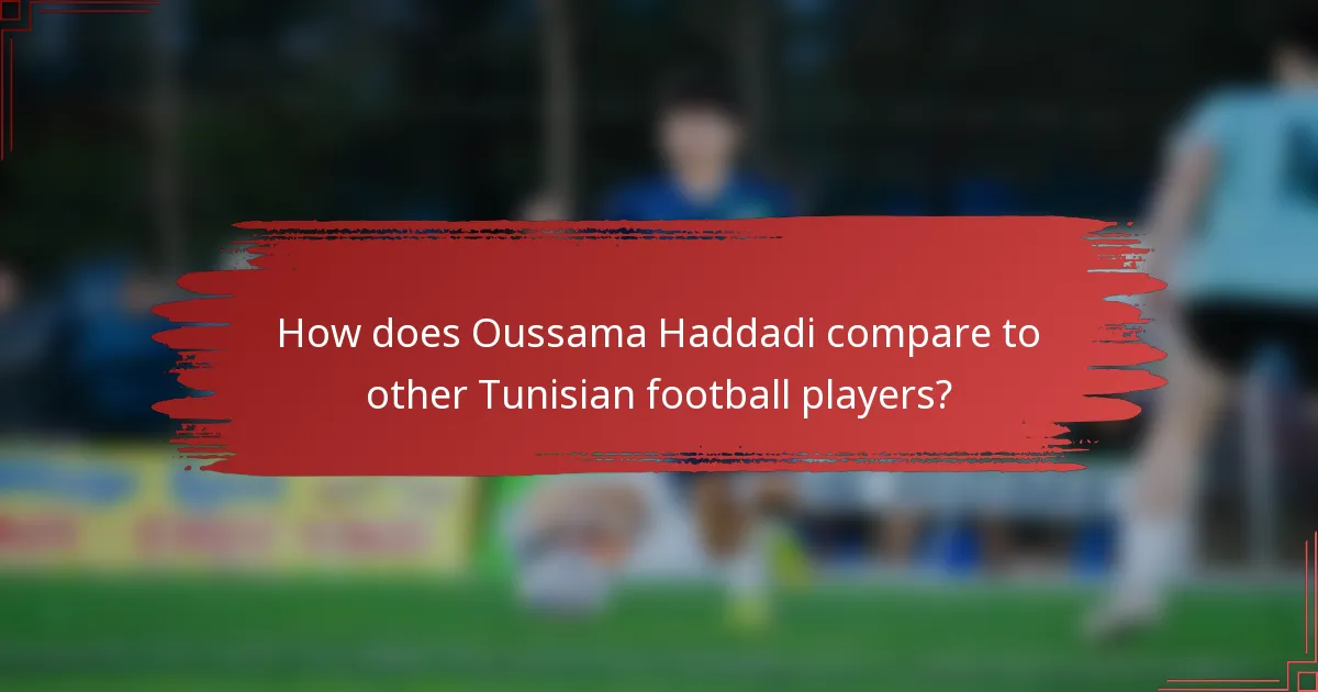 How does Oussama Haddadi compare to other Tunisian football players?