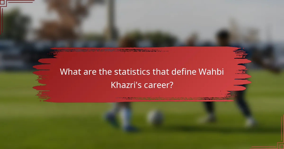 What are the statistics that define Wahbi Khazri's career?